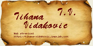 Tihana Vidaković vizit kartica